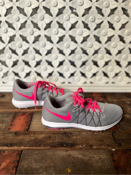 Nike Shoes - Nike Flex Fury 2 Gray Pink Running Shoes Girls 4.5Y Womens 6